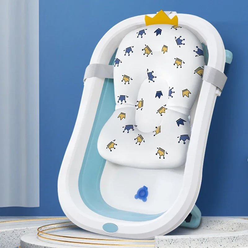 Baby Bath Seat Support Mat Foldable Baby Bath Tub Pad & Chair Newborn Bathtub Pillow Infant Anti-Slip Soft Comfort Body Cushion - Au Plaisir des Bebes