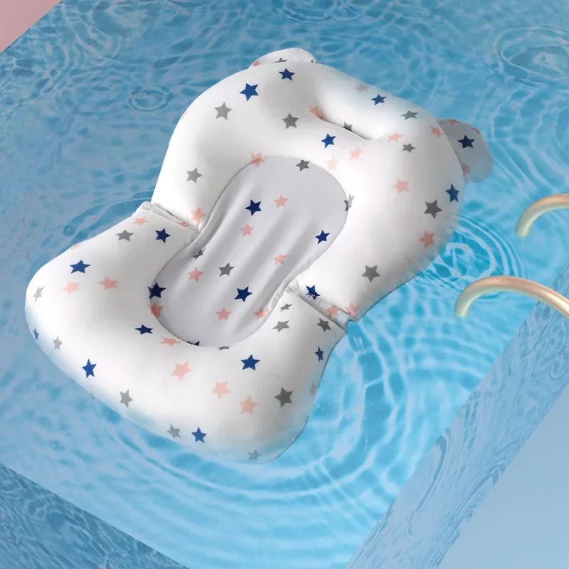 Baby Bath Seat Support Mat Foldable Baby Bath Tub Pad & Chair Newborn Bathtub Pillow Infant Anti-Slip Soft Comfort Body Cushion - Au Plaisir des Bebes