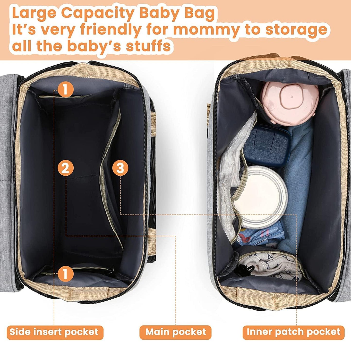 Sac à langer portatif | Berceau de voyage BabyNappy™ - Au Plaisir des Bebes