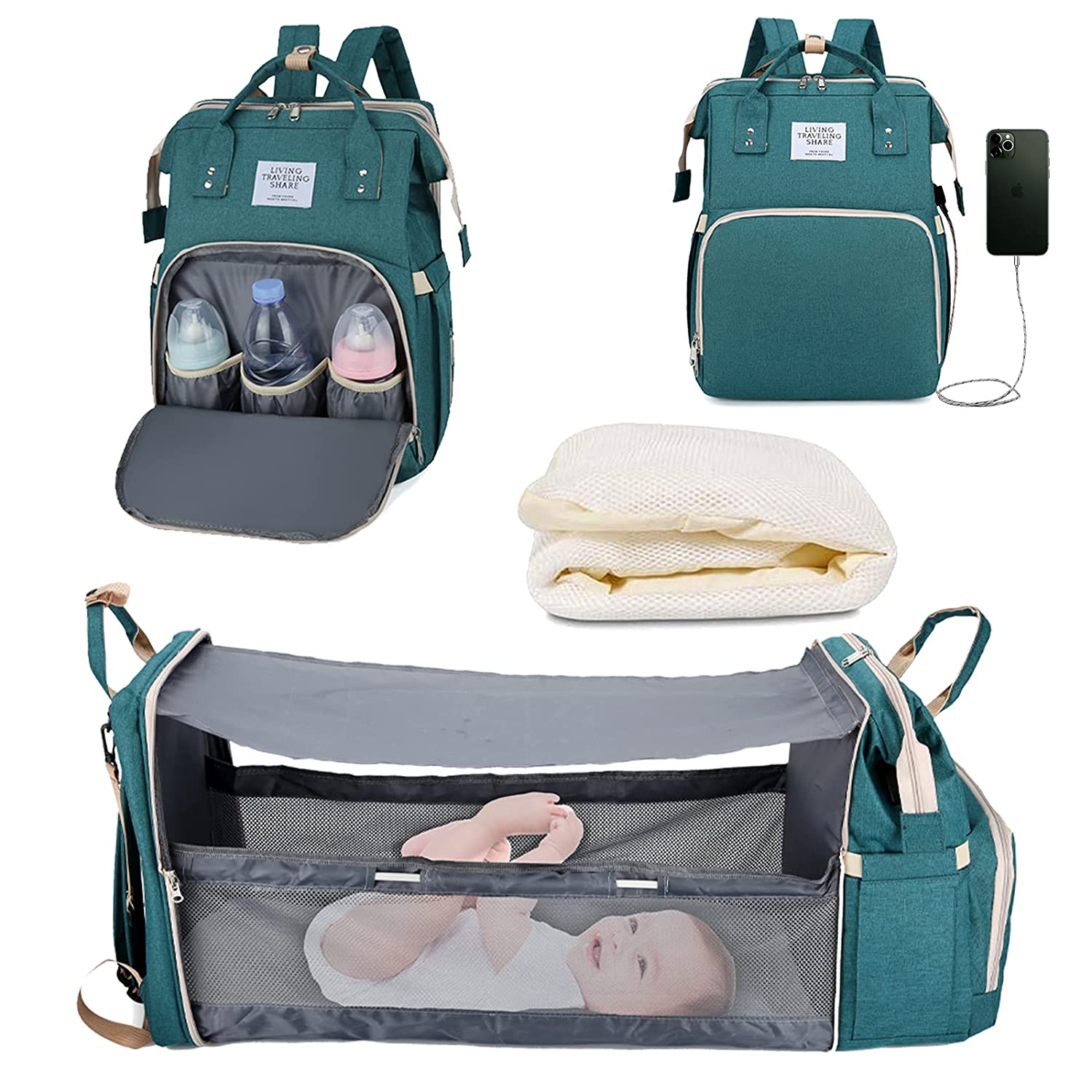 Sac à langer portatif | Berceau de voyage BabyNappy™ - Au Plaisir des Bebes